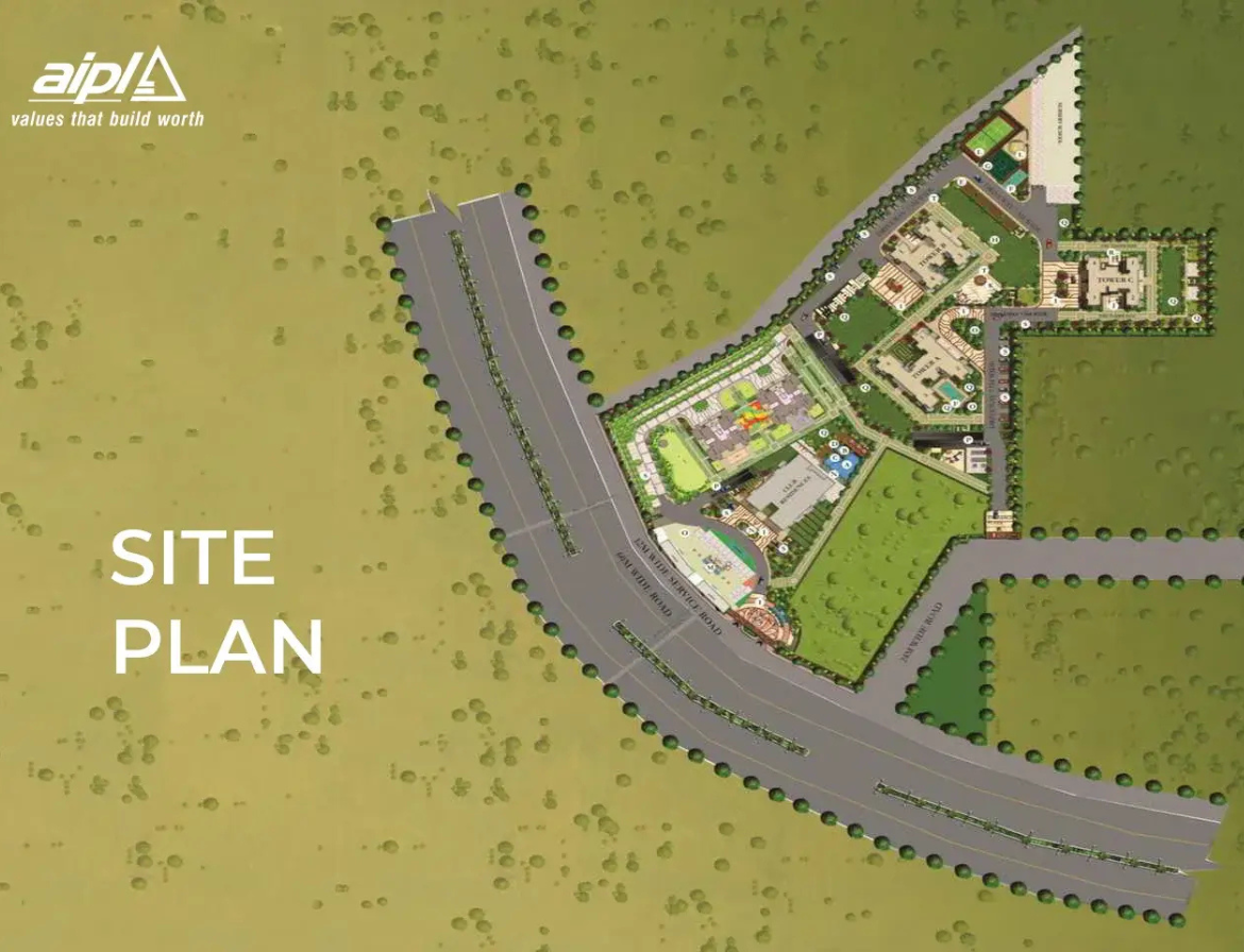 aipl lake city Gurgaon site Plan